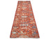 12 Ft Rust Aryana Afghan Hand Knotted Veg Dye Wool Runner Rug